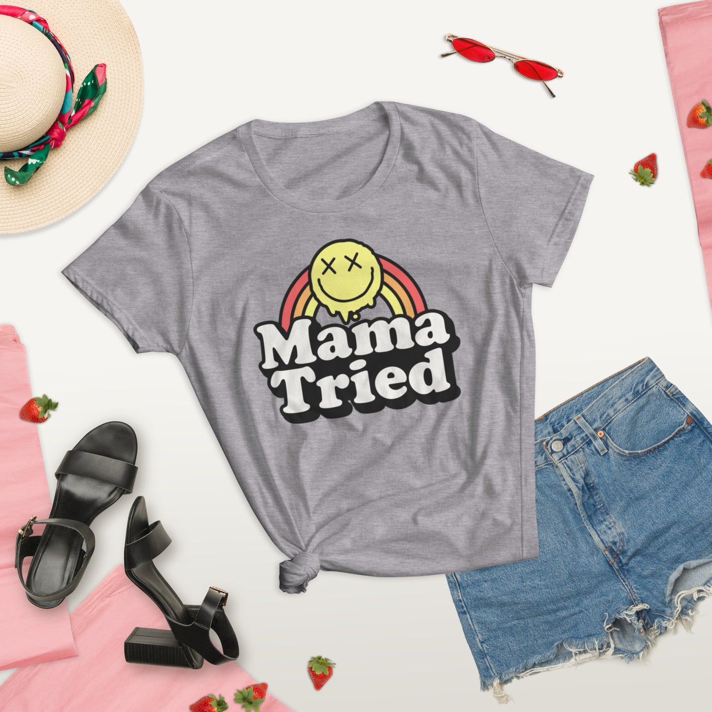 Mama Tries - Women's short sleeve t-shirt