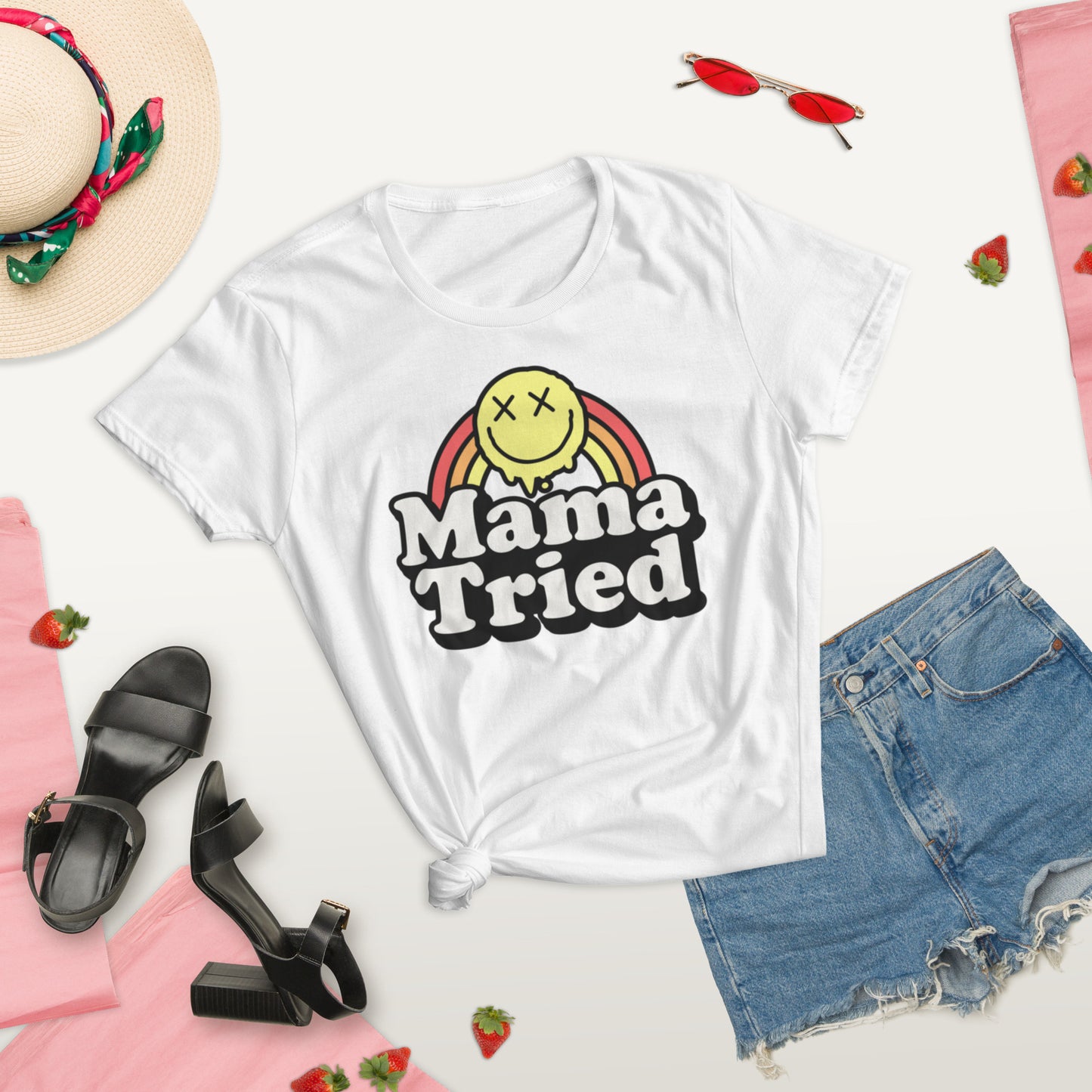 Mama Tries - Women's short sleeve t-shirt