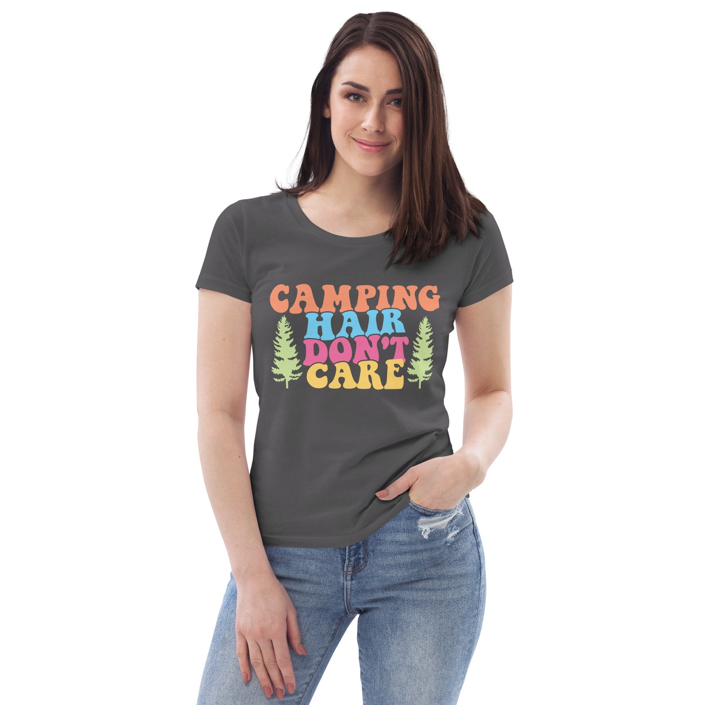 Camping Hair Don't Care - Women's fitted eco tee