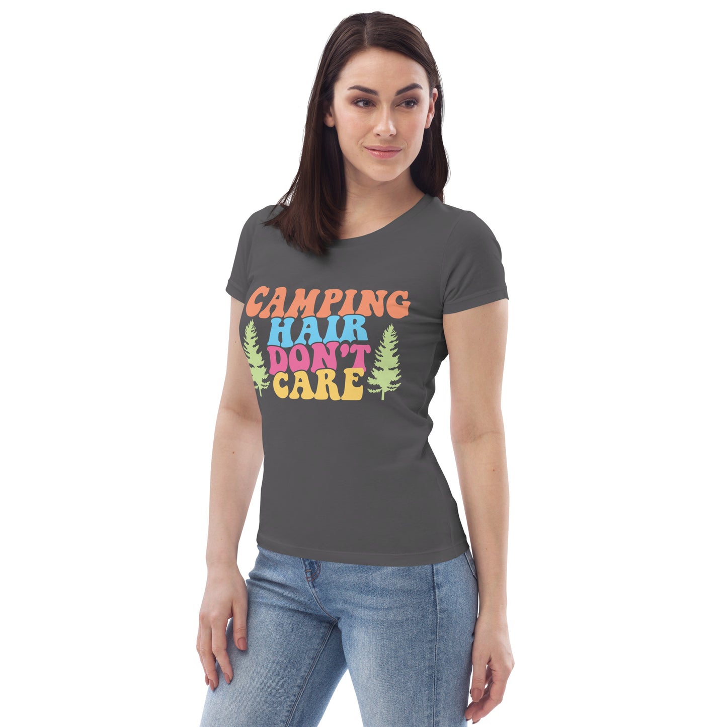 Camping Hair Don't Care - Women's fitted eco tee