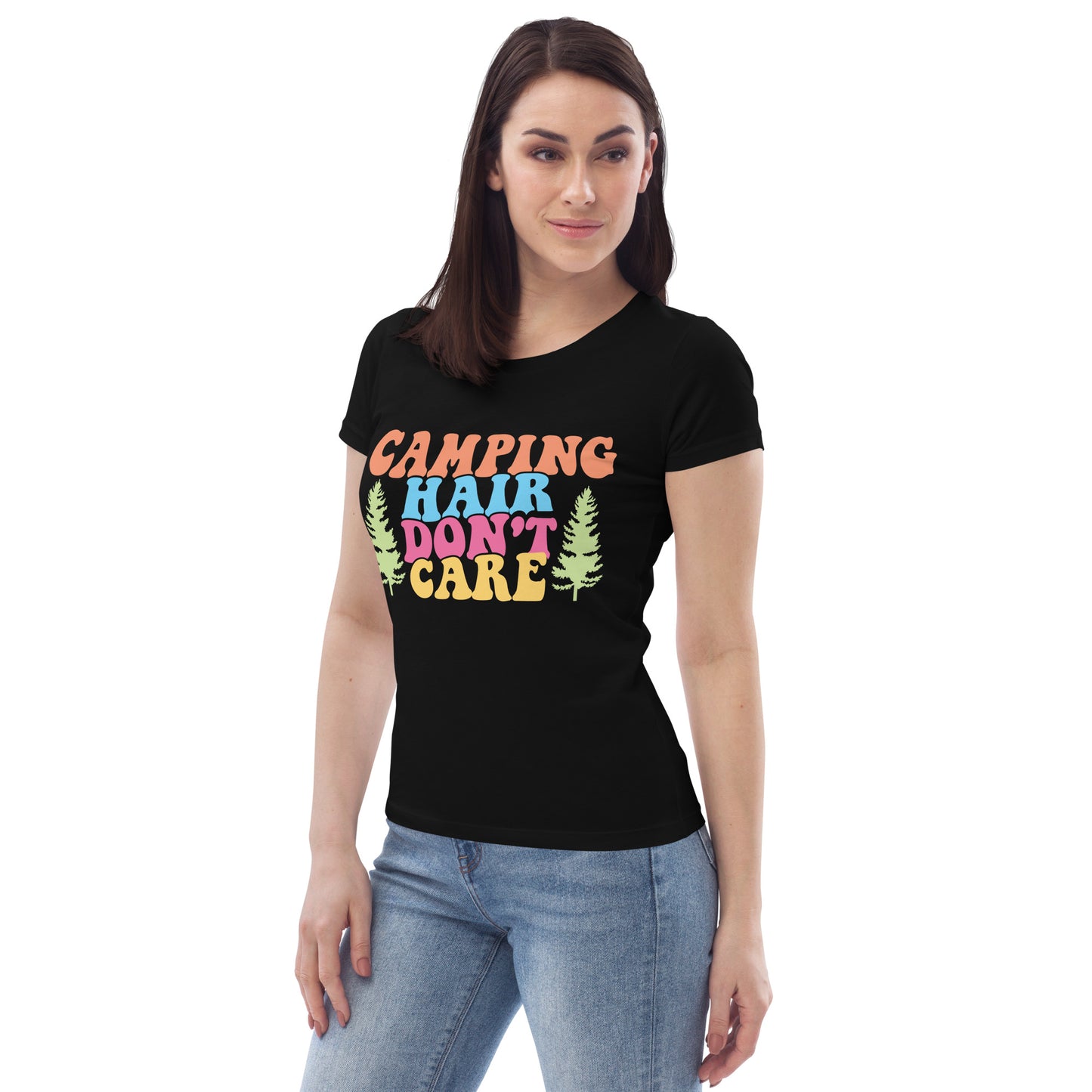 Camping Hair Don't Care - Women's fitted eco tee