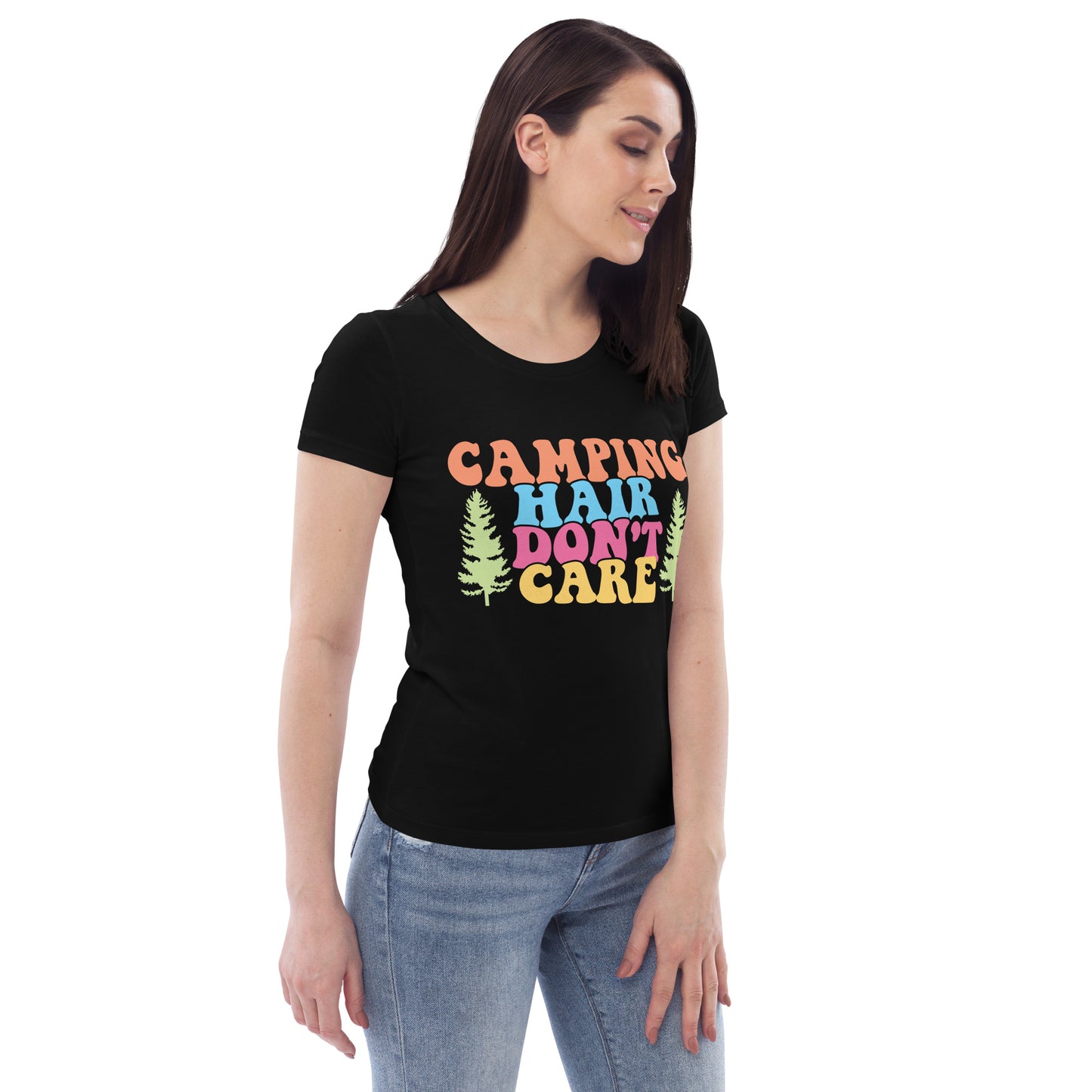 Camping Hair Don't Care - Women's fitted eco tee