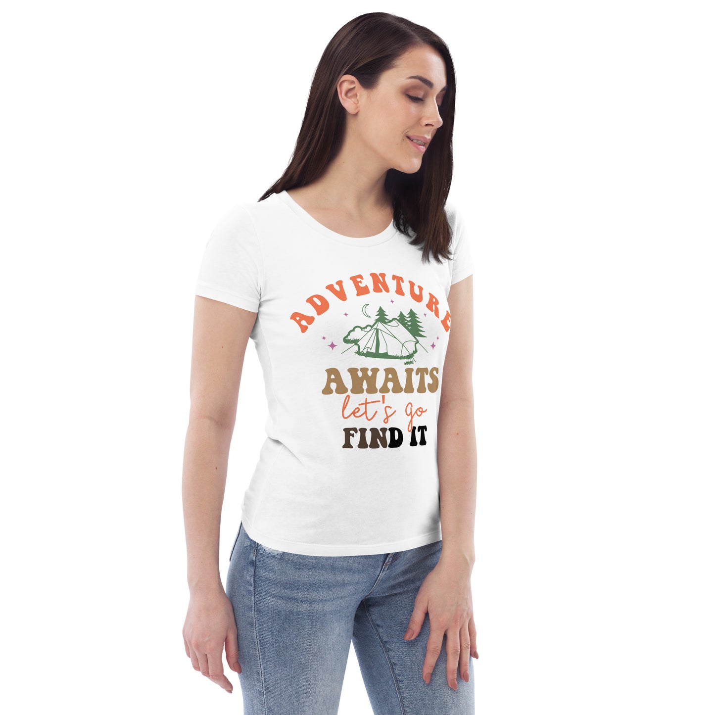 Adventure Awaits Let's Go - Women's fitted eco tee