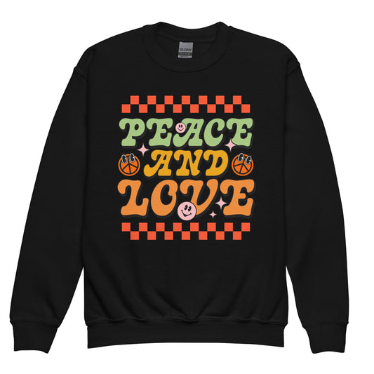 Peace And Love - Youth crewneck sweatshirt