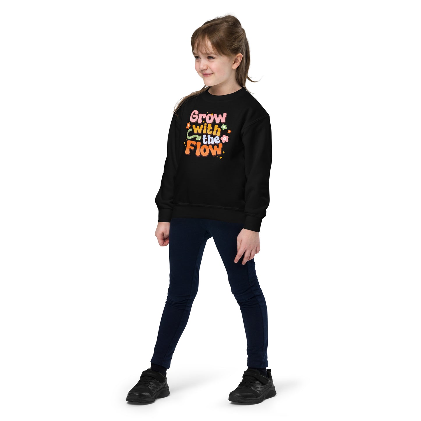 Grow With The Flow - Youth crewneck sweatshirt