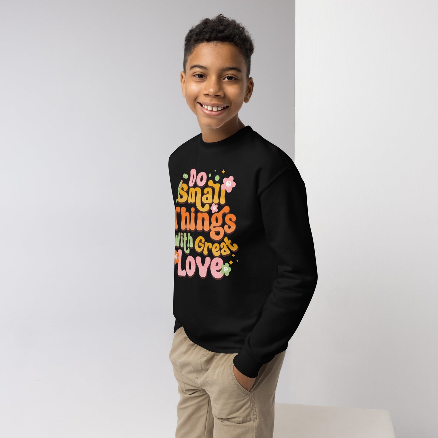 Do Small Things With Great Love - Youth crewneck sweatshirt