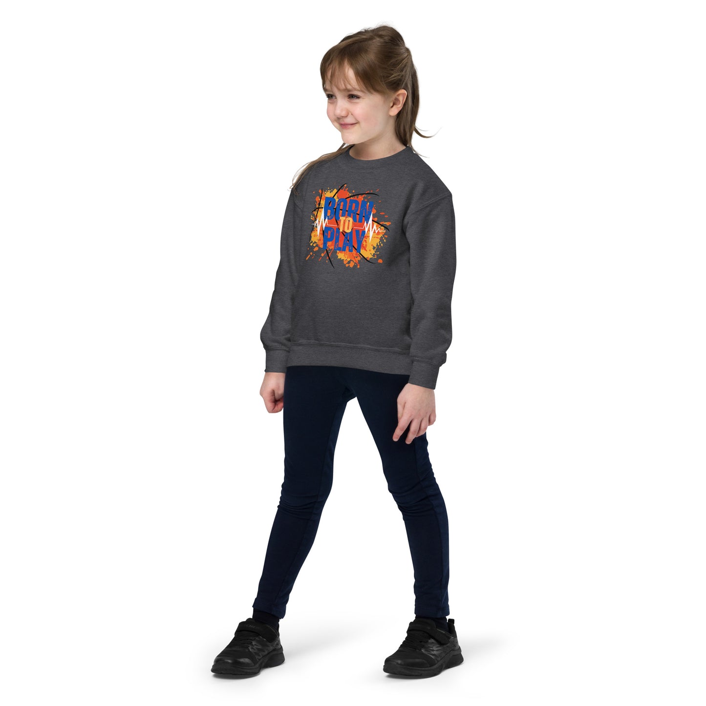 Born To Play - Youth crewneck sweatshirt