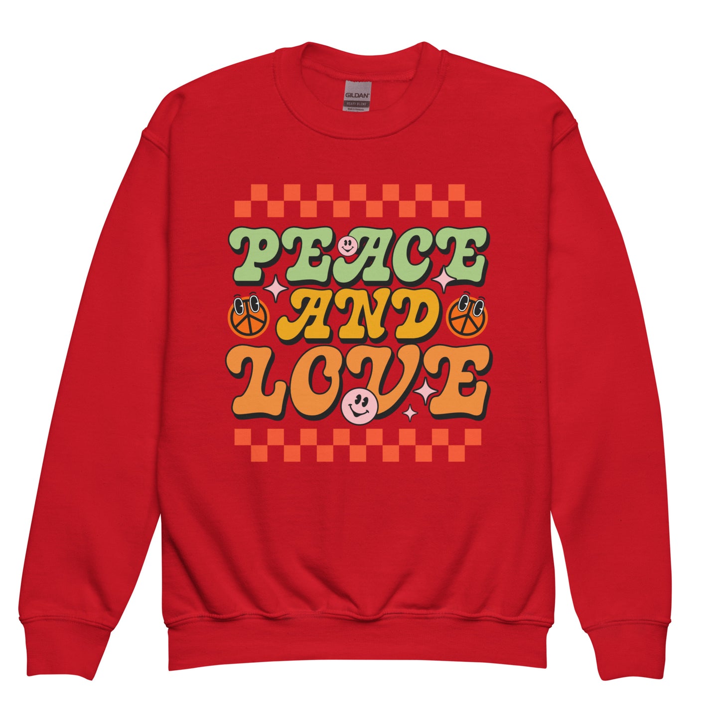 Peace And Love - Youth crewneck sweatshirt