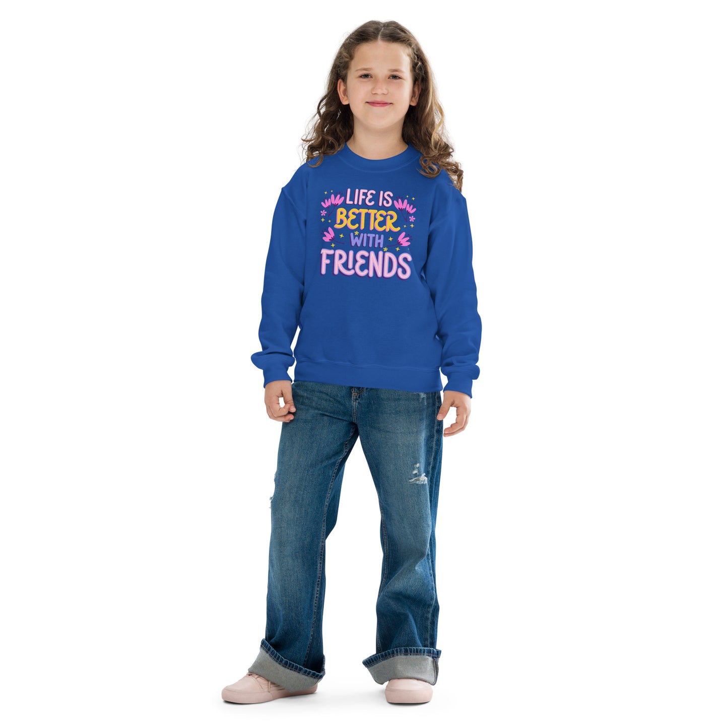 Life Is Better With Friends - Youth crewneck sweatshirt