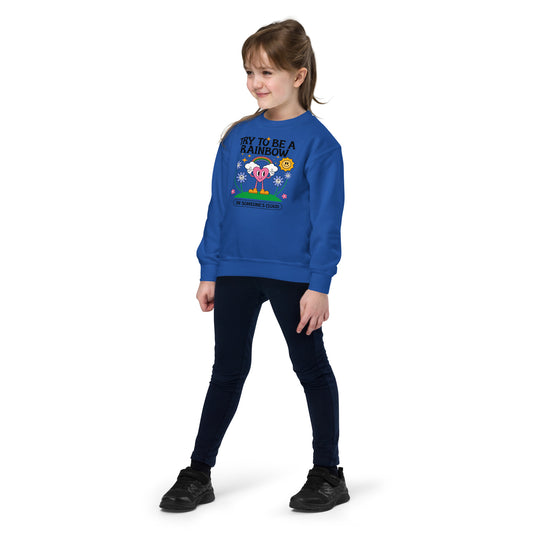 Try To Be Rainbow - Youth crewneck sweatshirt