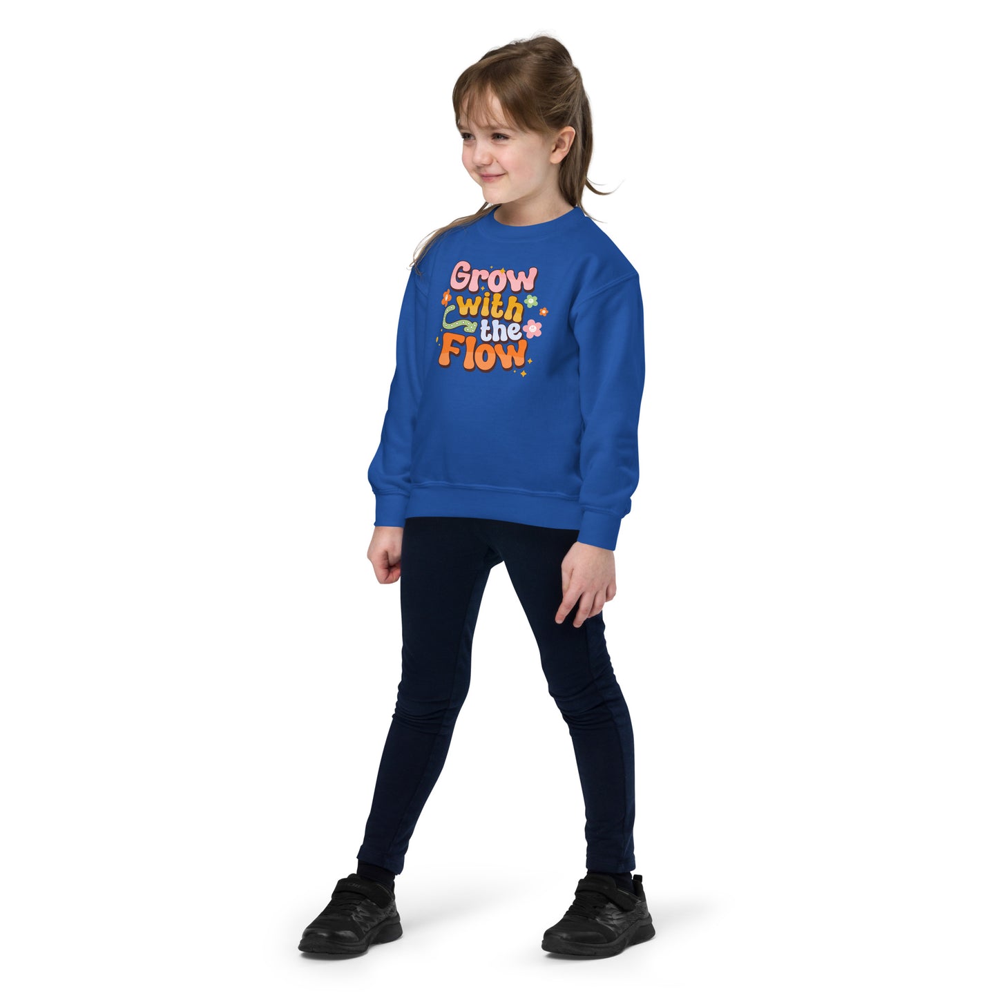 Grow With The Flow - Youth crewneck sweatshirt