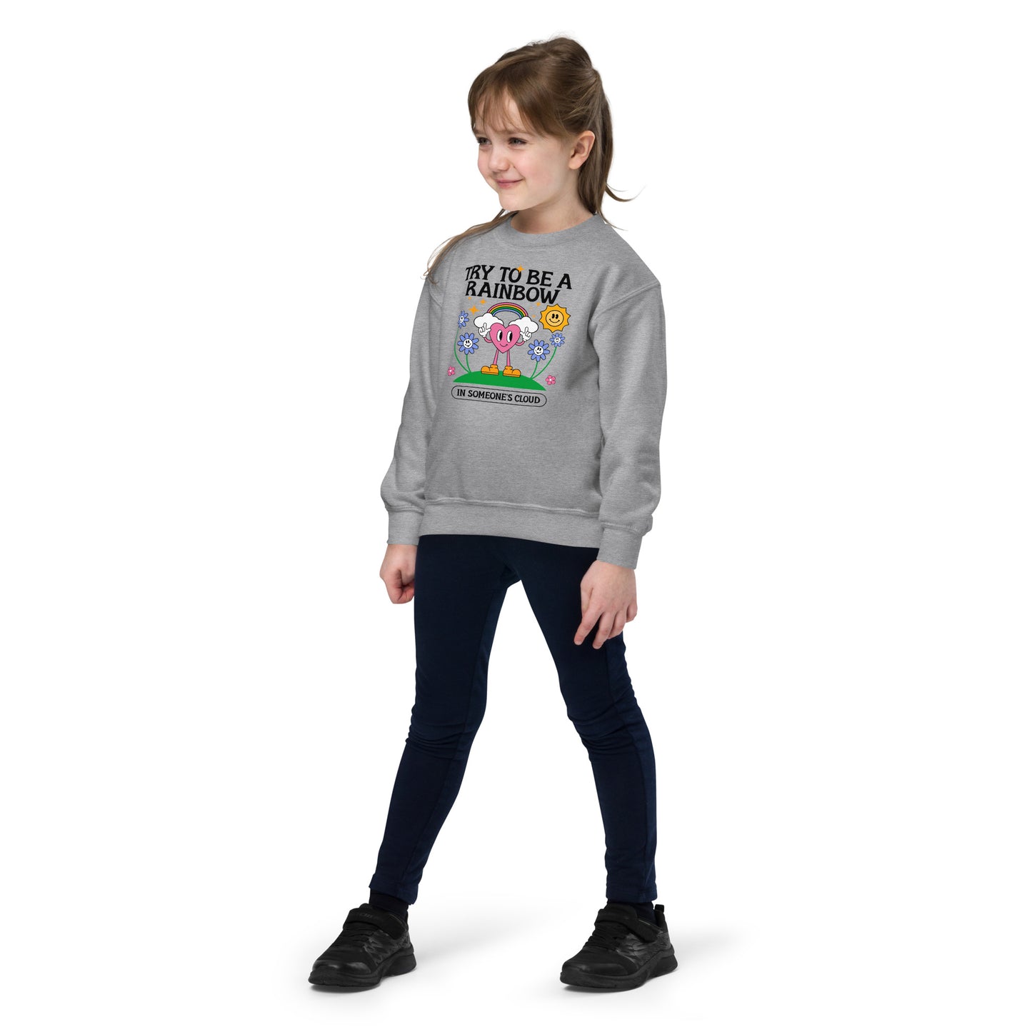 Try To Be Rainbow - Youth crewneck sweatshirt