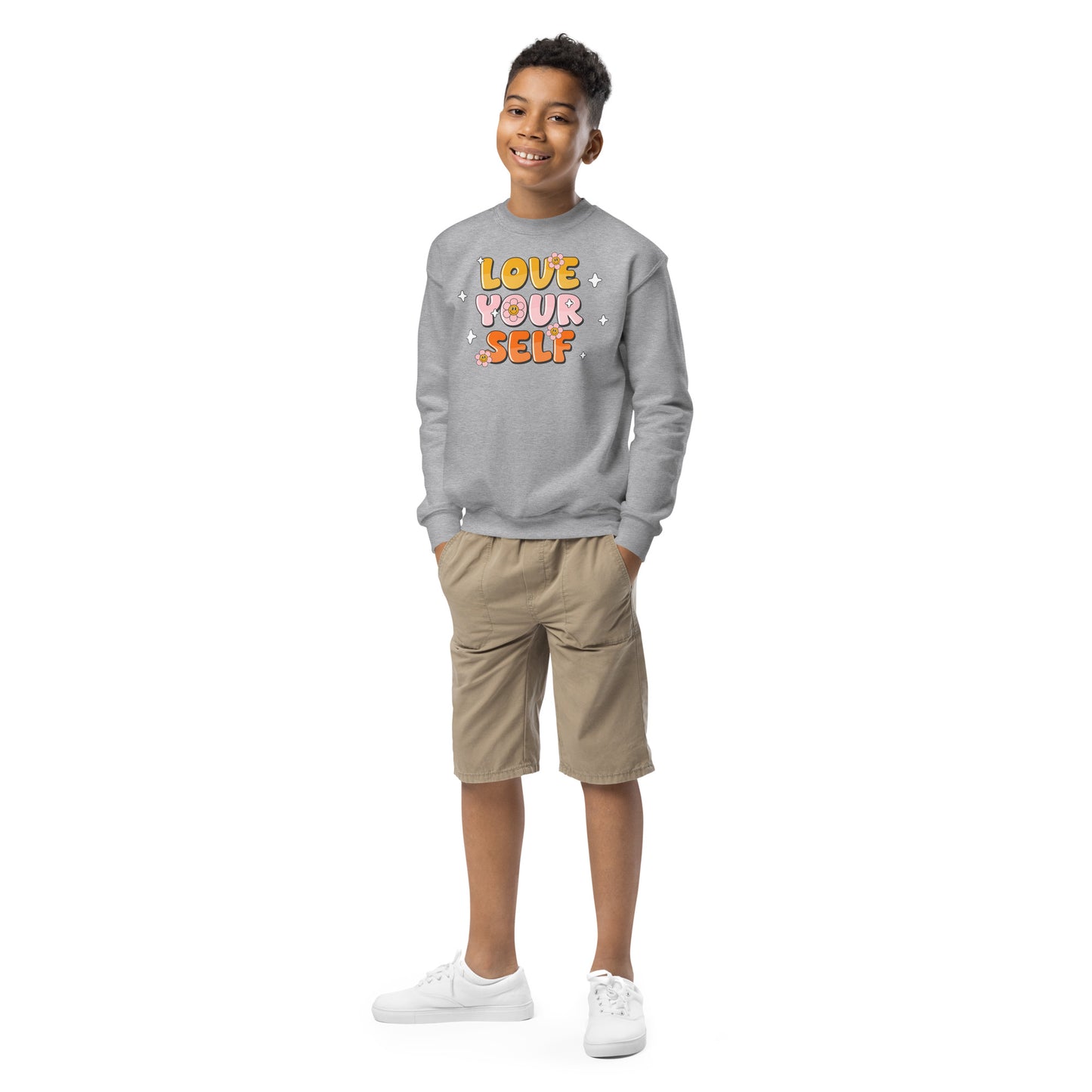 Love Your Self - Youth crewneck sweatshirt