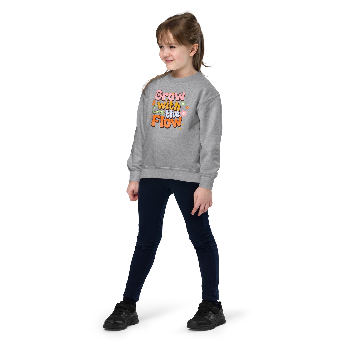 Grow With The Flow - Youth crewneck sweatshirt