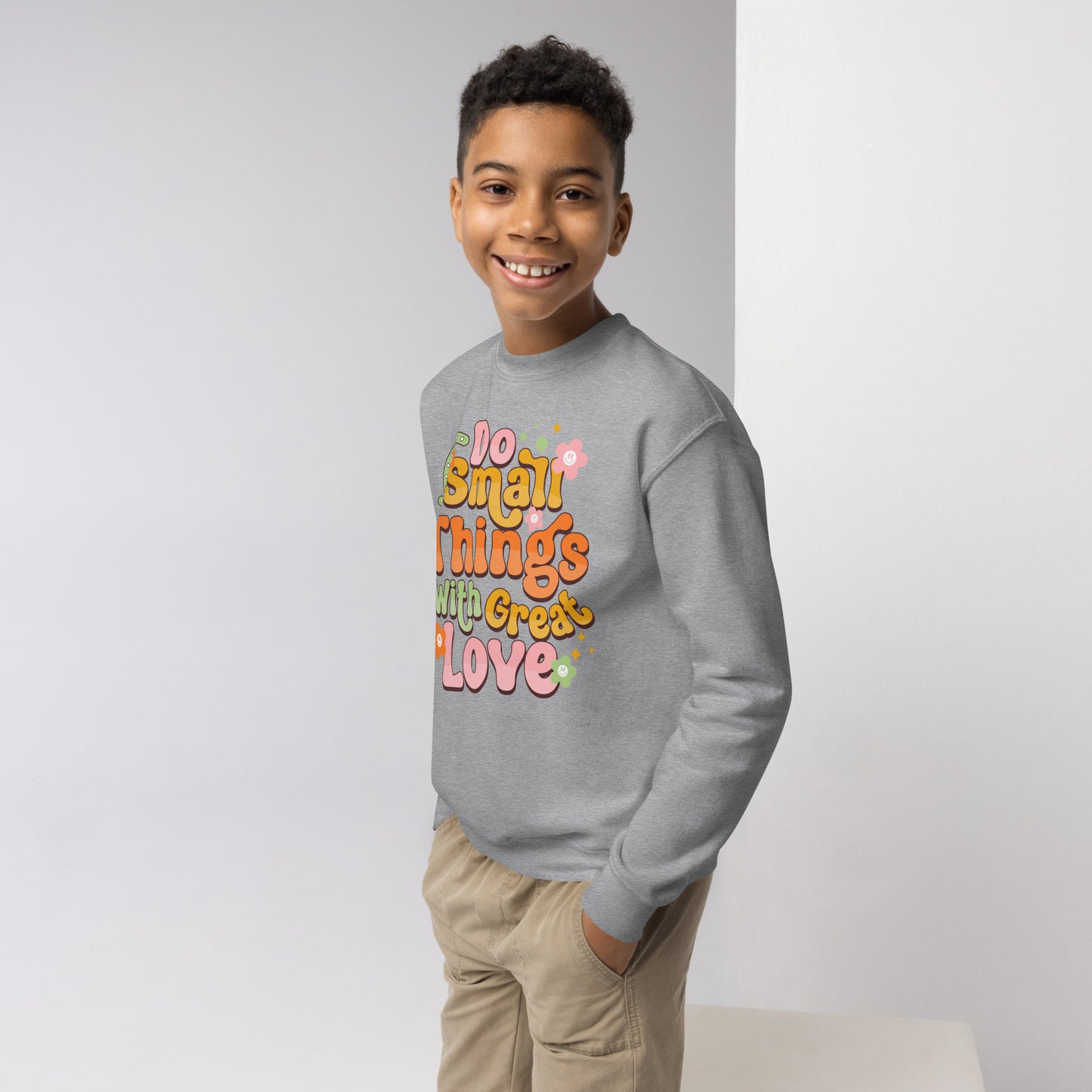 Do Small Things With Great Love - Youth crewneck sweatshirt