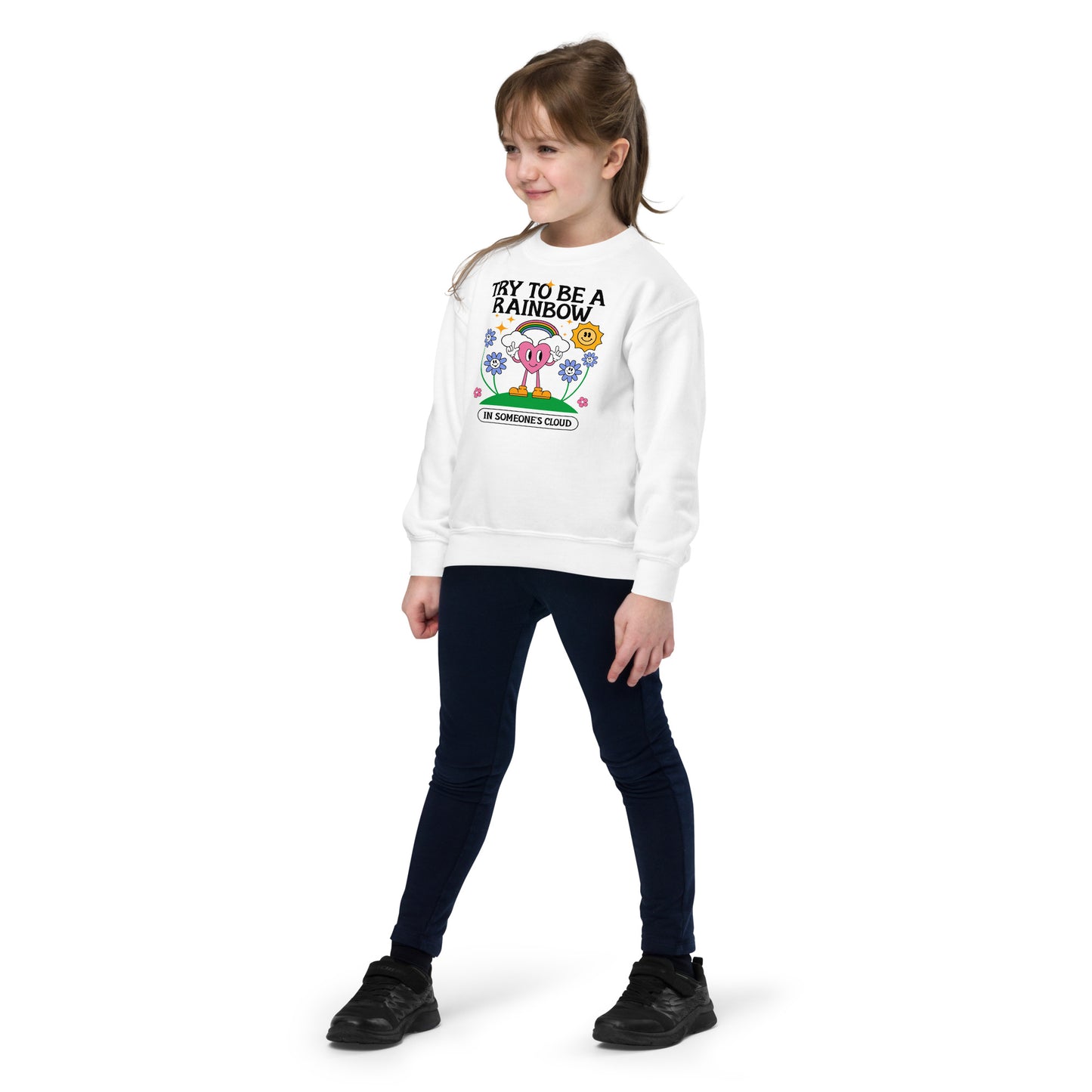 Try To Be Rainbow - Youth crewneck sweatshirt