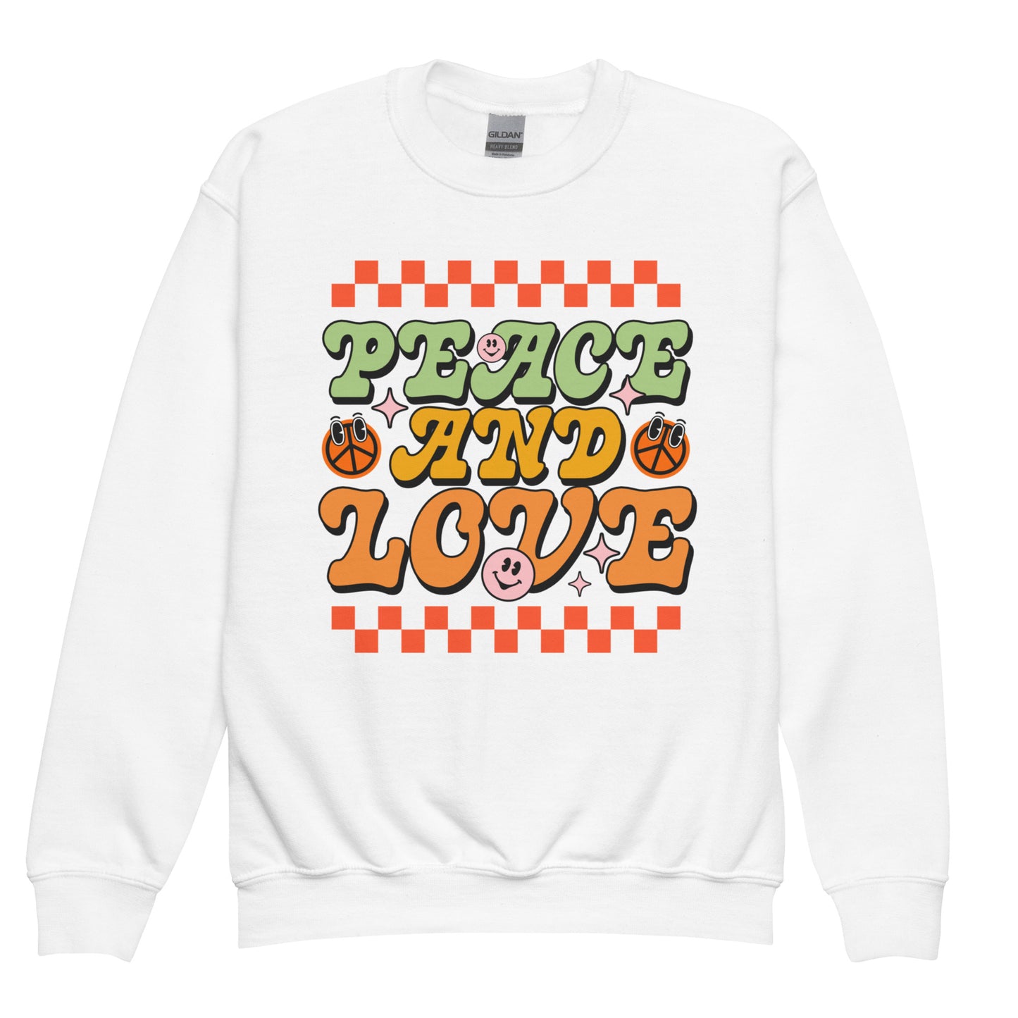 Peace And Love - Youth crewneck sweatshirt