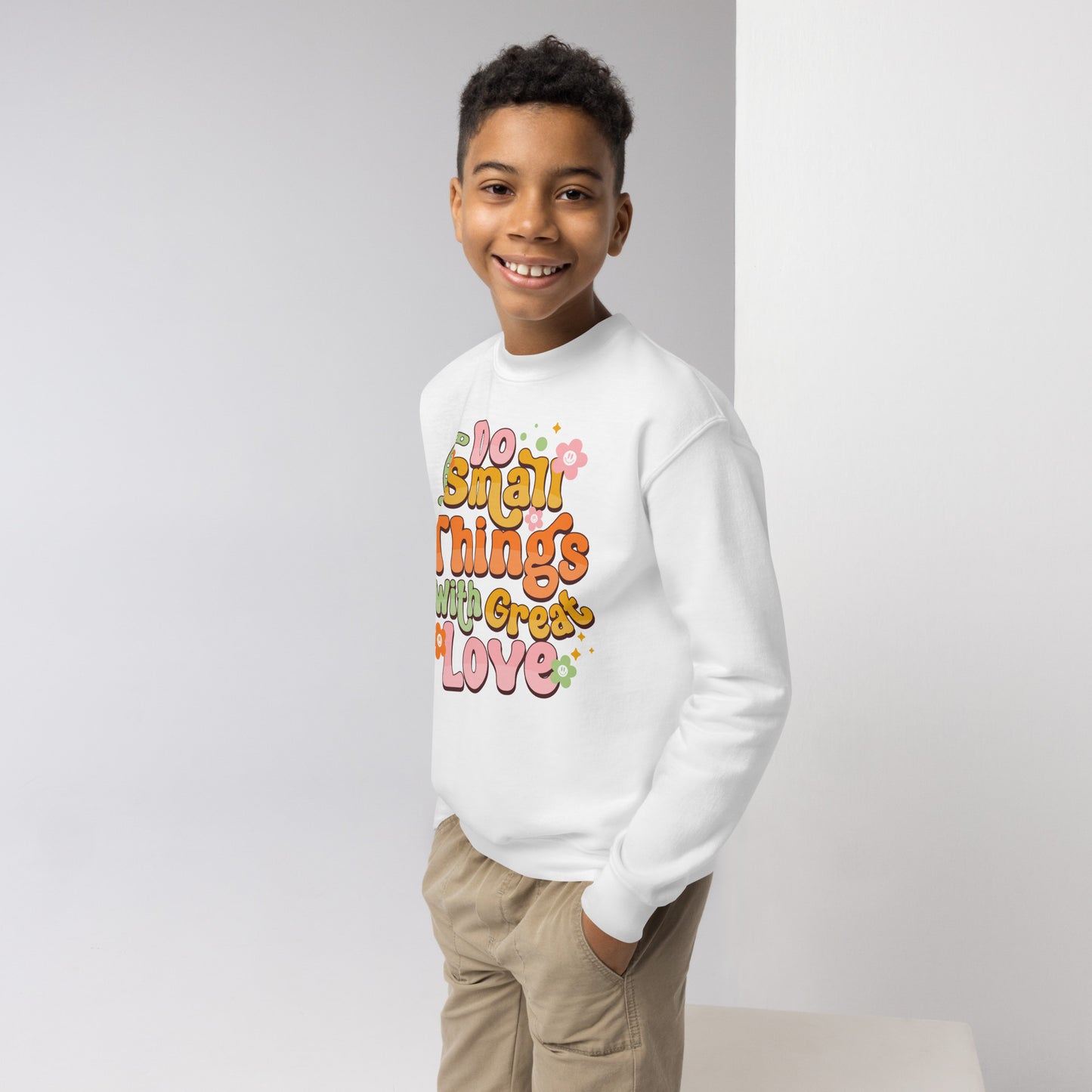 Do Small Things With Great Love - Youth crewneck sweatshirt