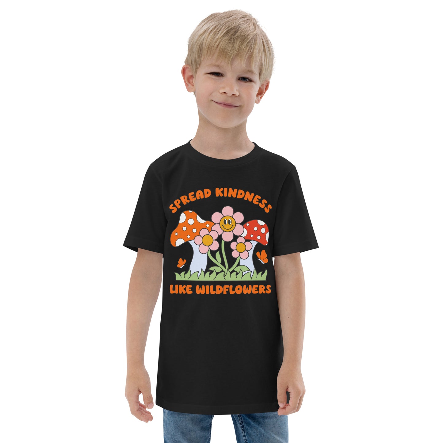 Spread Kindness Like Wildflowers - Youth jersey t-shirt