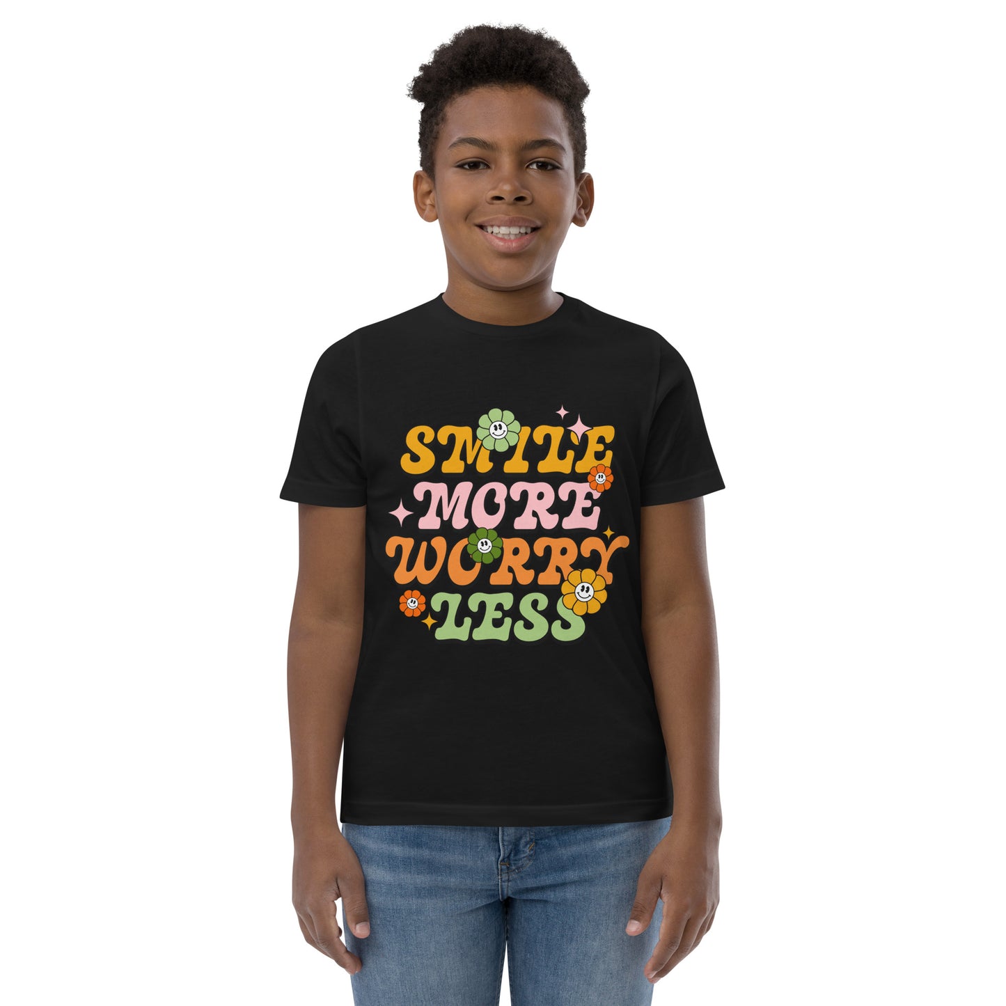 Smile More Worry Less - Youth jersey t-shirt