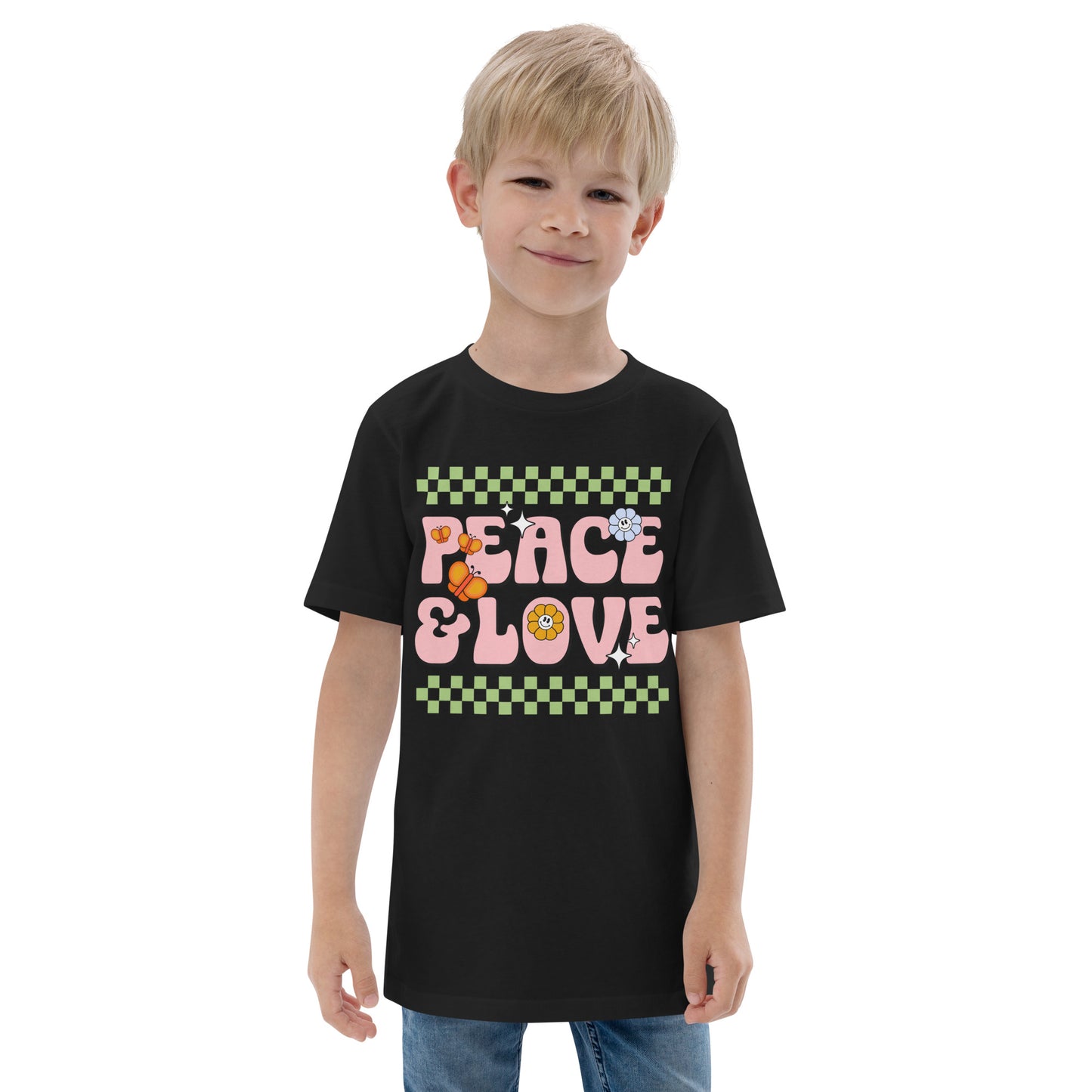 Peace And Love - Youth jersey t-shirt