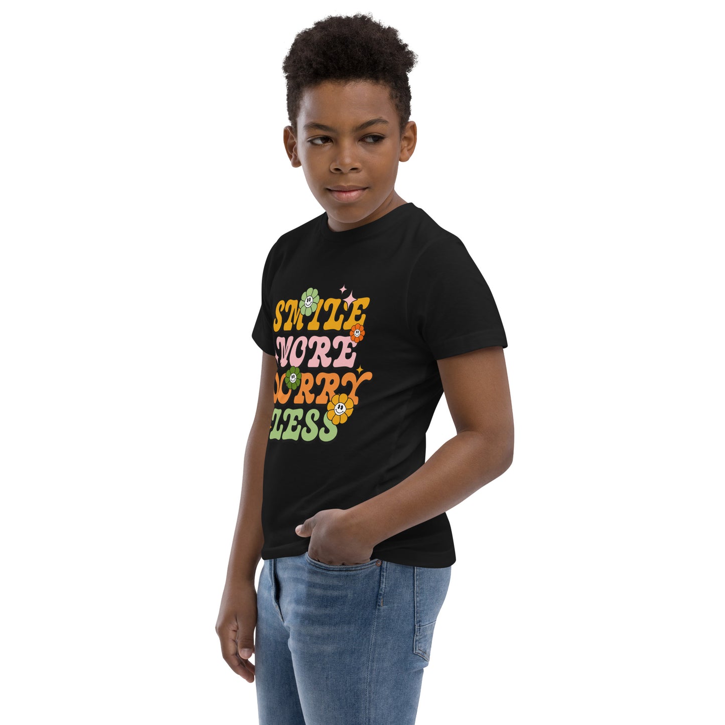 Smile More Worry Less - Youth jersey t-shirt