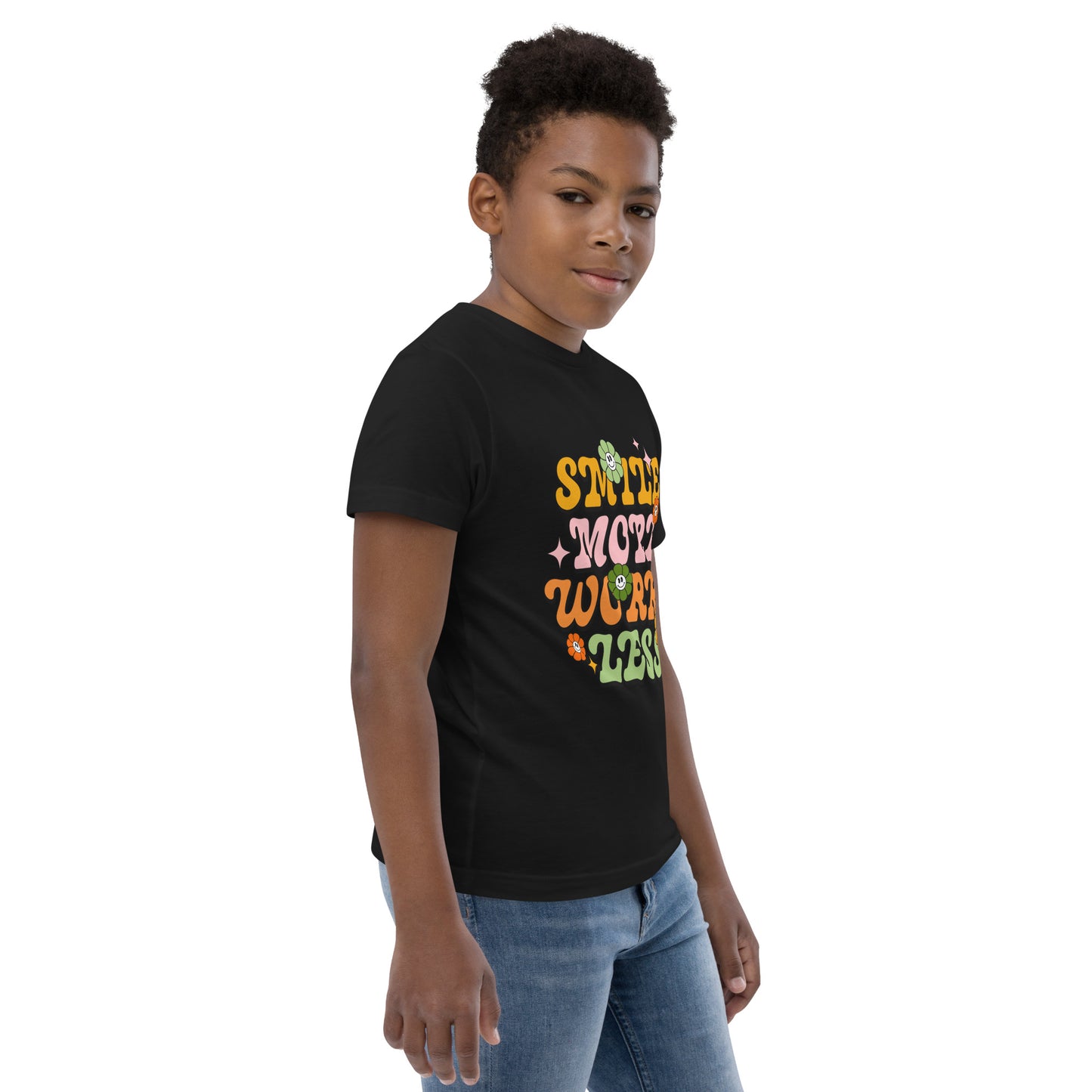 Smile More Worry Less - Youth jersey t-shirt