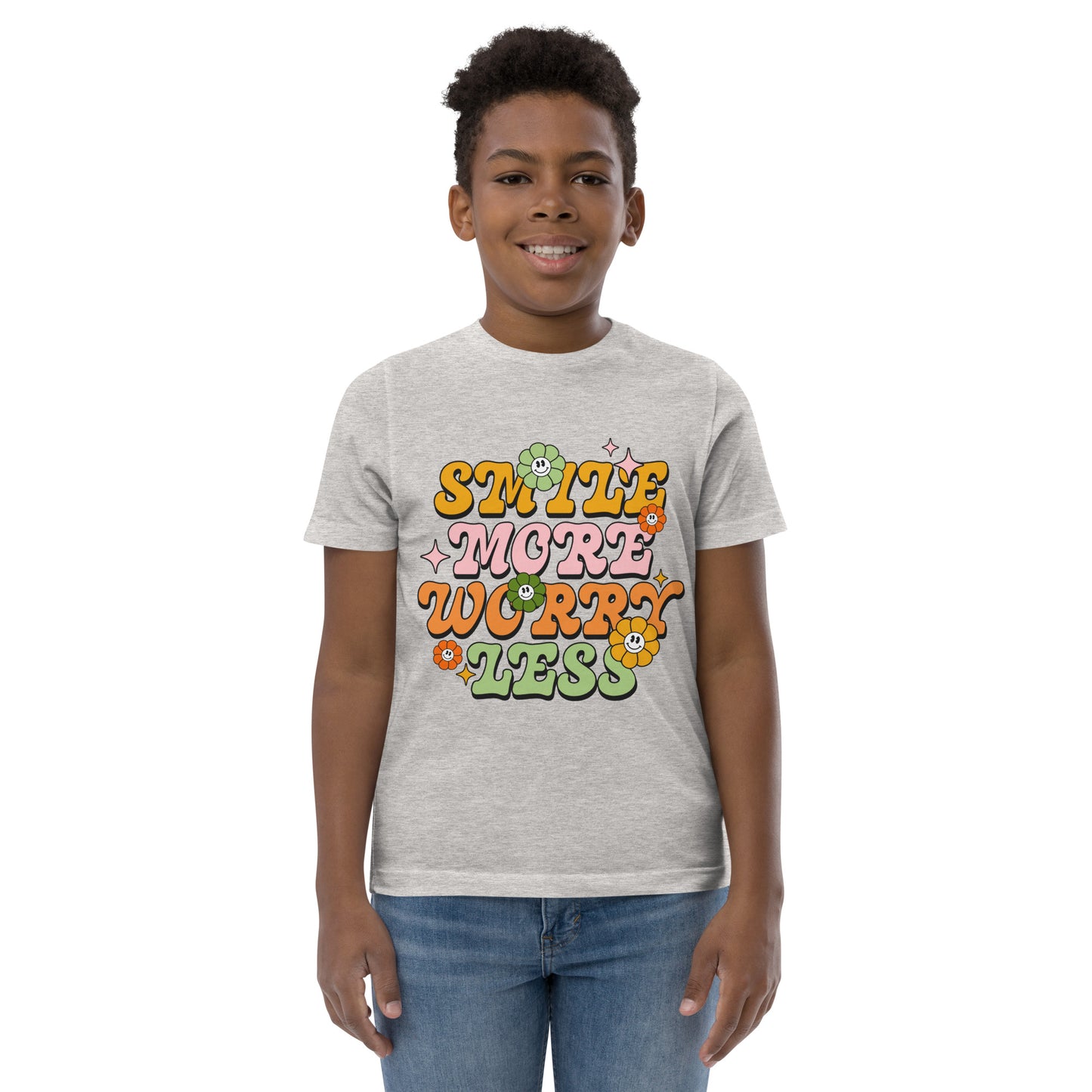 Smile More Worry Less - Youth jersey t-shirt