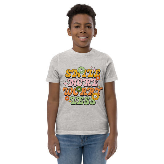 Smile More Worry Less - Youth jersey t-shirt