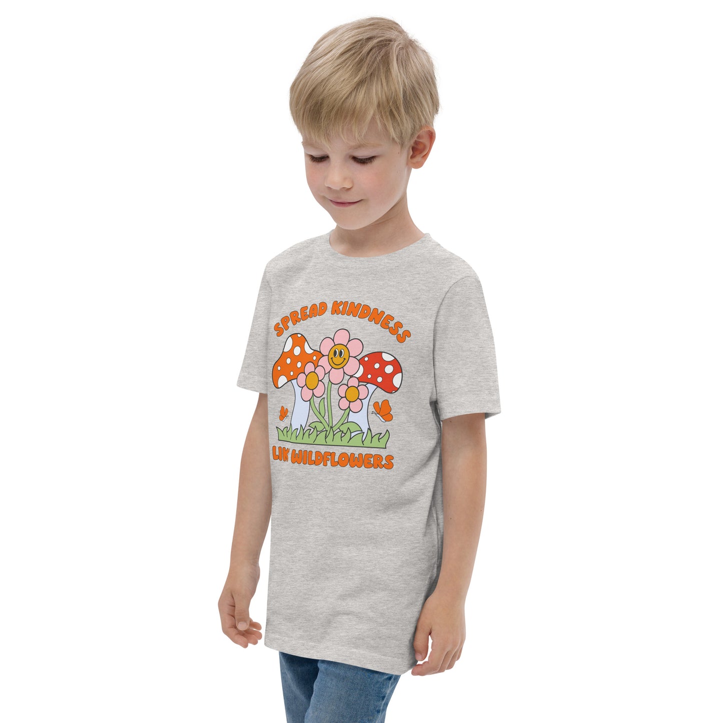 Spread Kindness Like Wildflowers - Youth jersey t-shirt