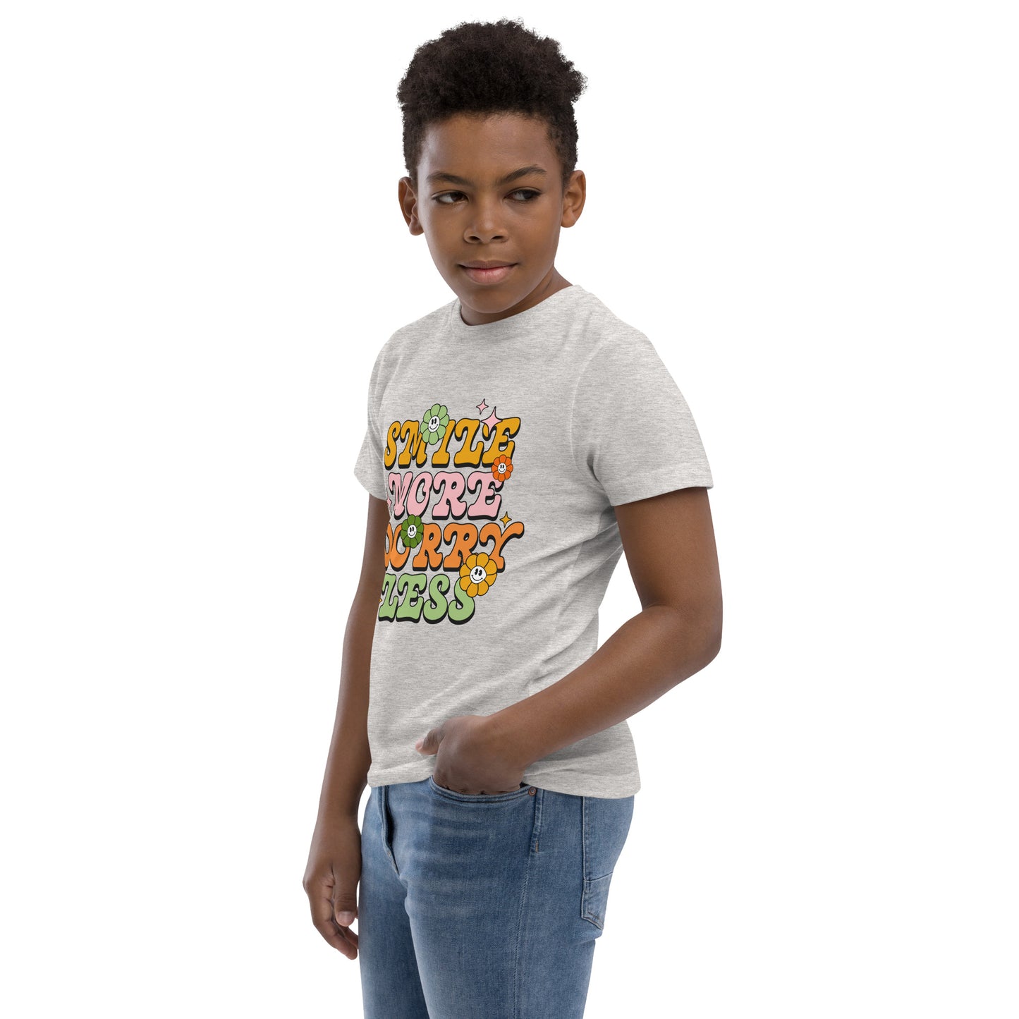 Smile More Worry Less - Youth jersey t-shirt