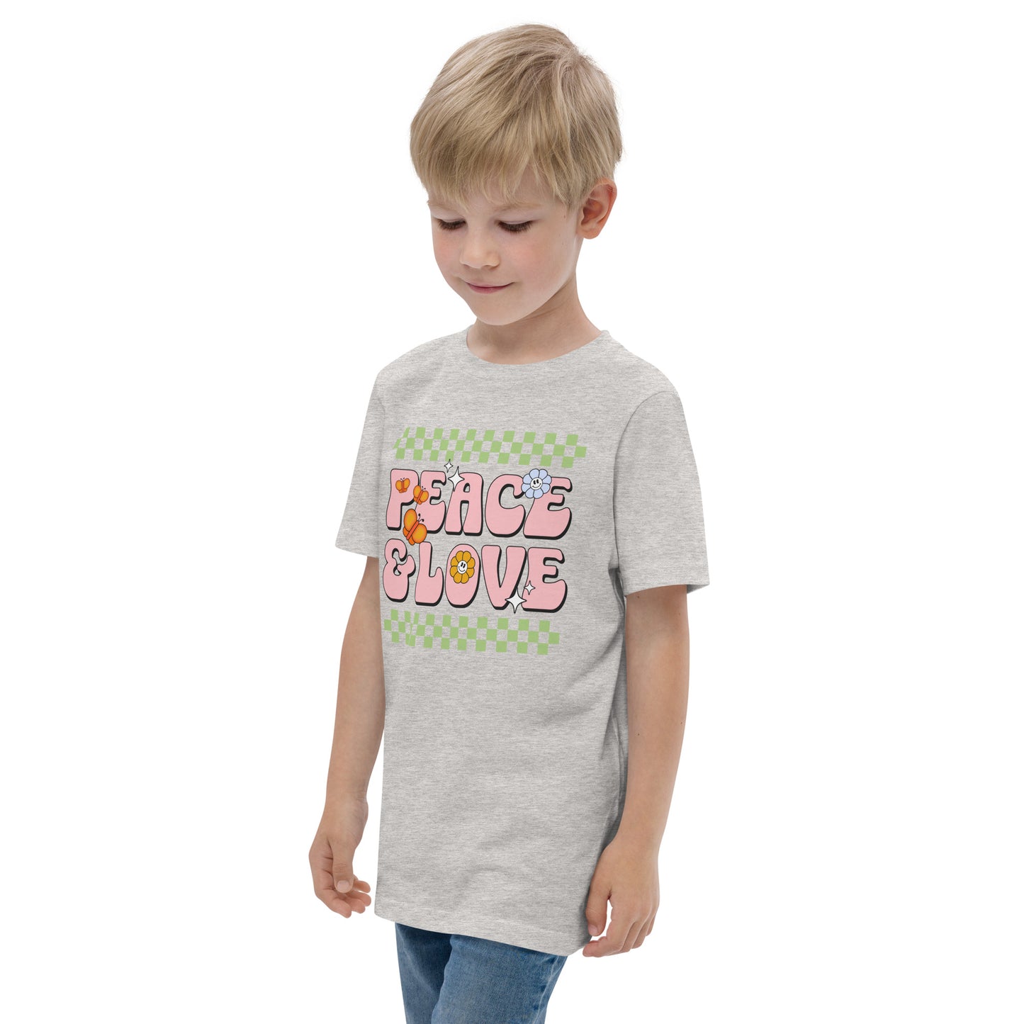 Peace And Love - Youth jersey t-shirt