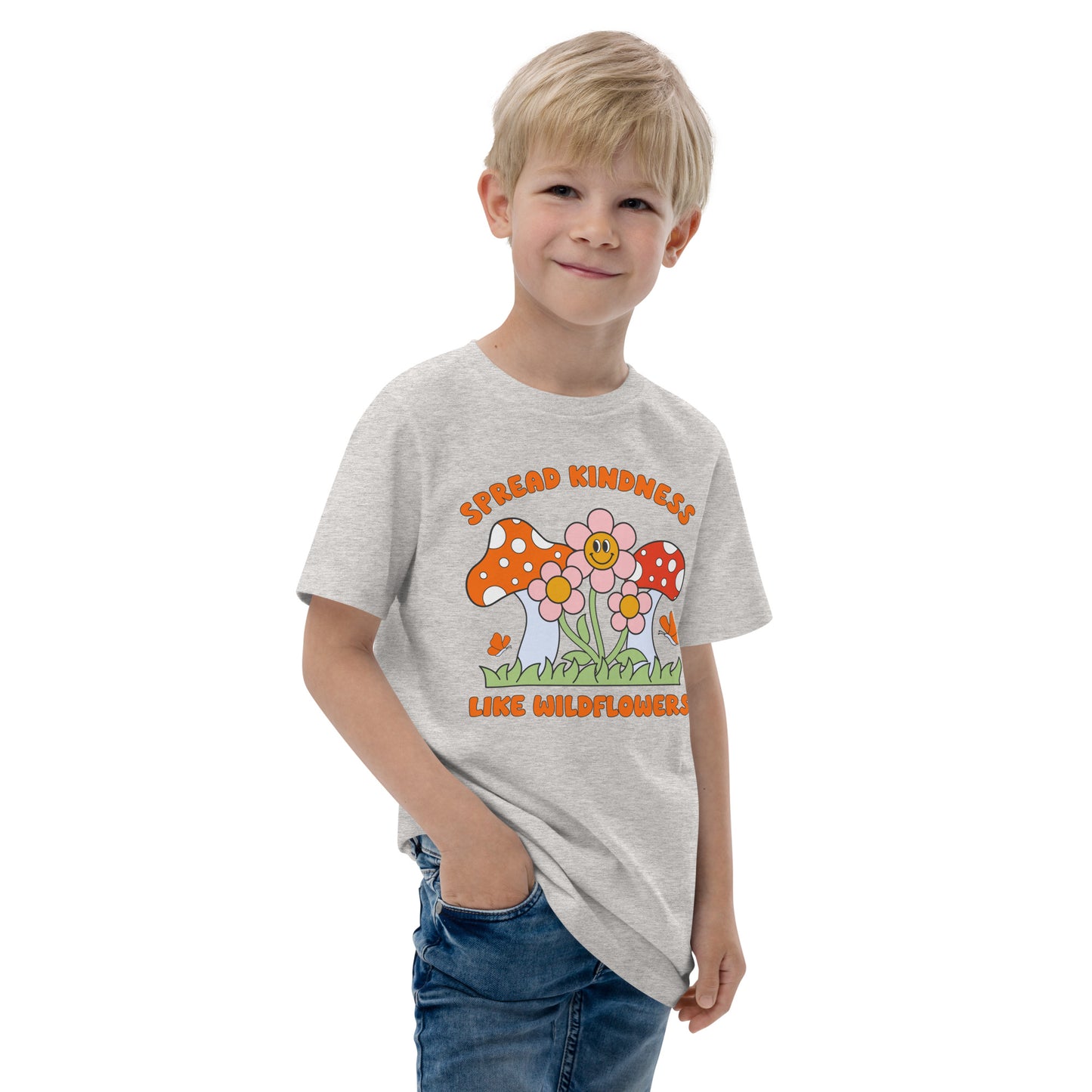 Spread Kindness Like Wildflowers - Youth jersey t-shirt