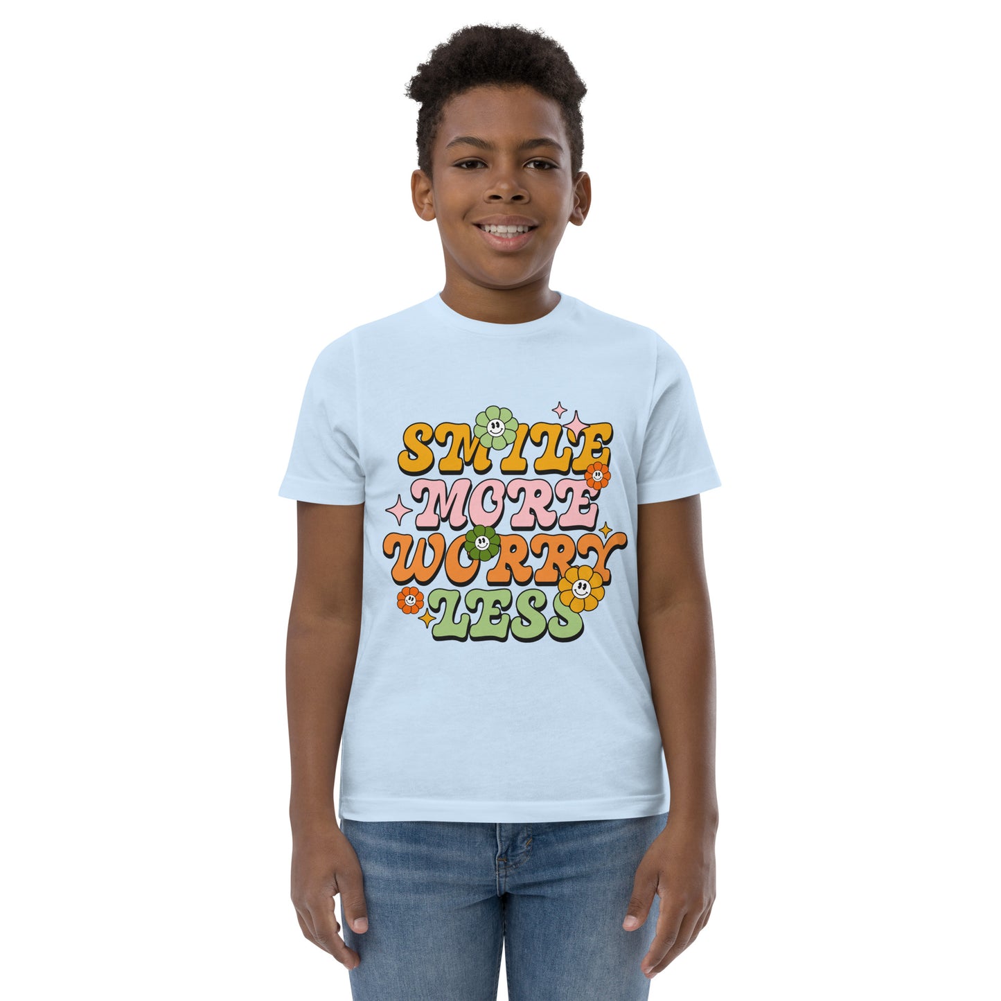 Smile More Worry Less - Youth jersey t-shirt