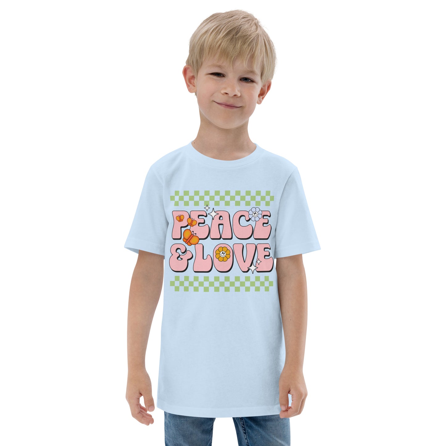 Peace And Love - Youth jersey t-shirt