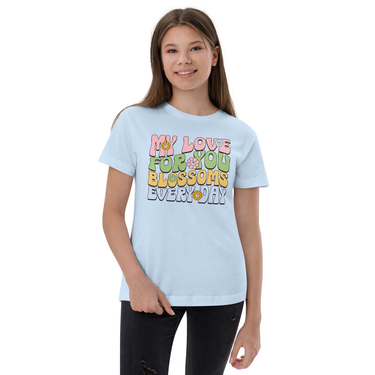 My Love For You Blossoms Every Day - Youth jersey t-shirt