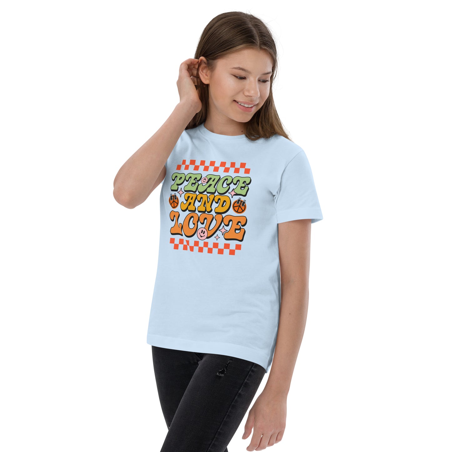 Peace And Love - Youth jersey t-shirt