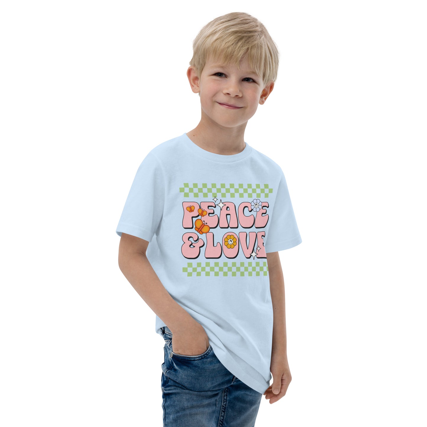 Peace And Love - Youth jersey t-shirt