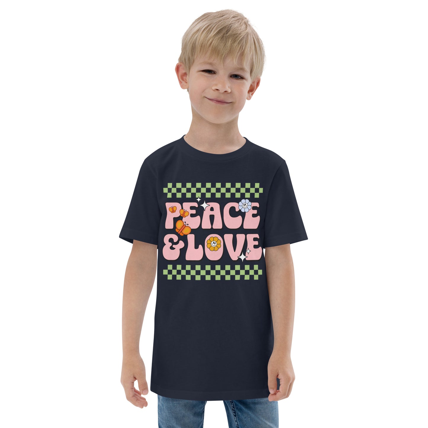 Peace And Love - Youth jersey t-shirt