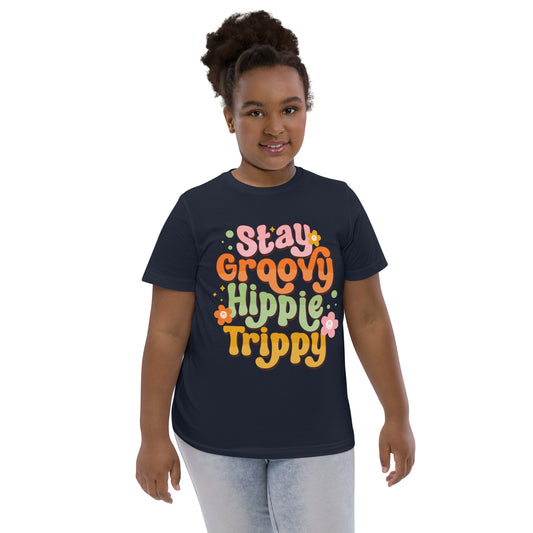 Stay Groovy Hippie Trippy - Youth jersey t-shirt