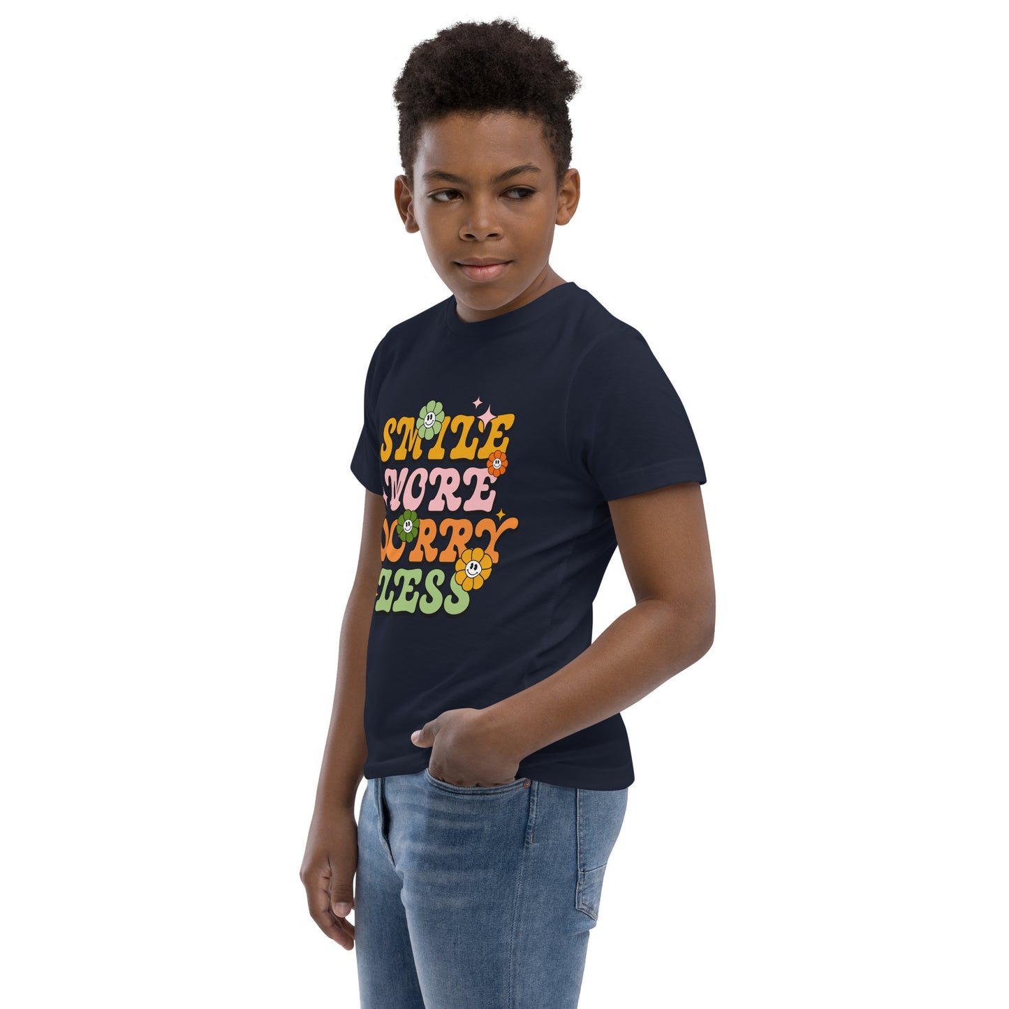 Smile More Worry Less - Youth jersey t-shirt