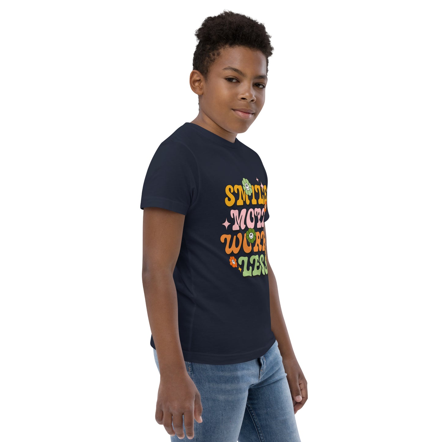 Smile More Worry Less - Youth jersey t-shirt