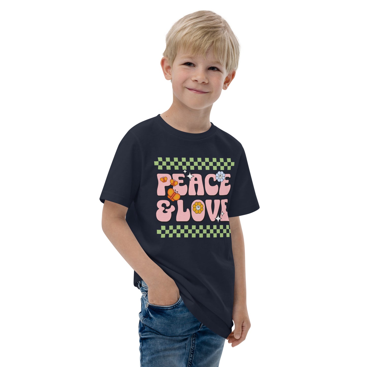 Peace And Love - Youth jersey t-shirt