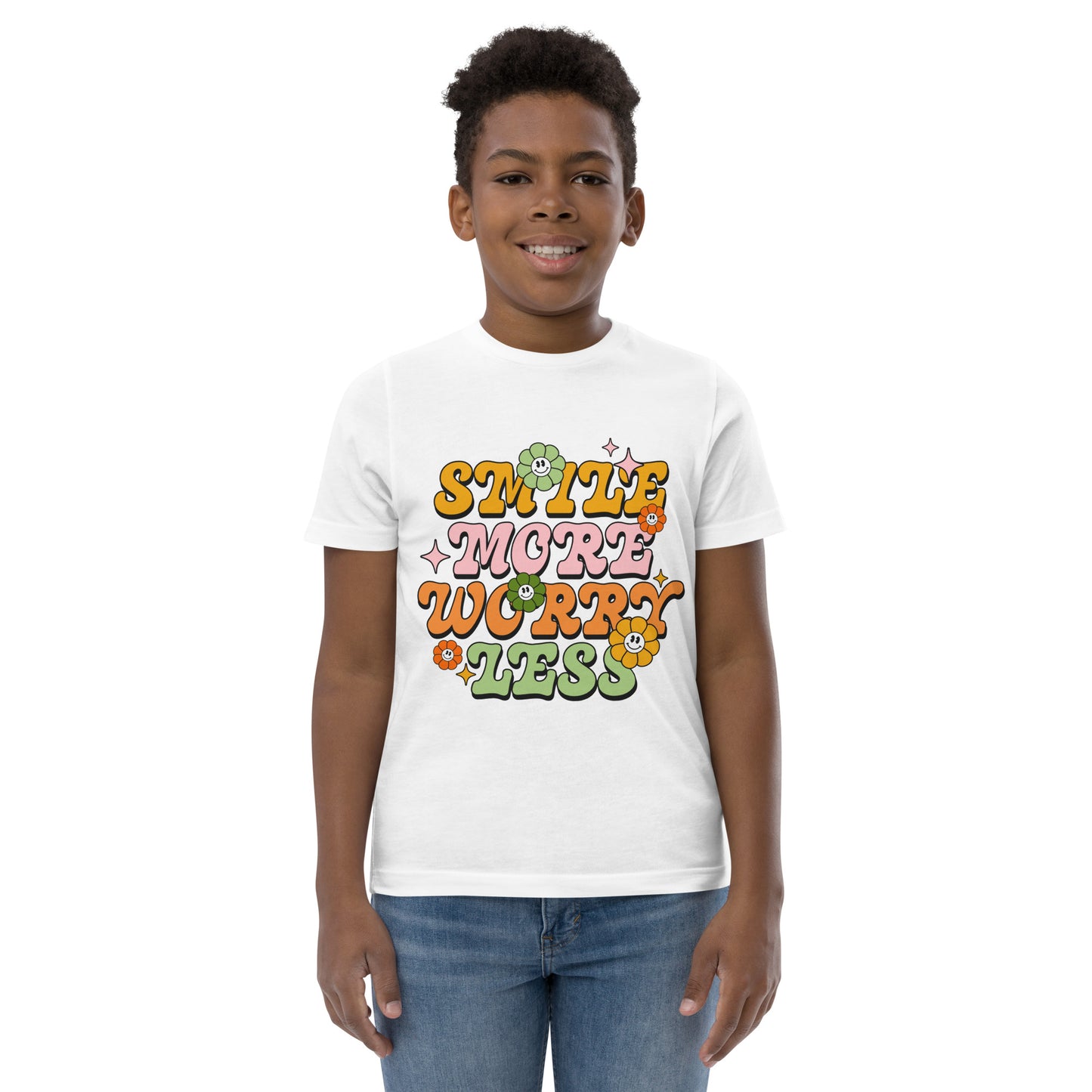 Smile More Worry Less - Youth jersey t-shirt