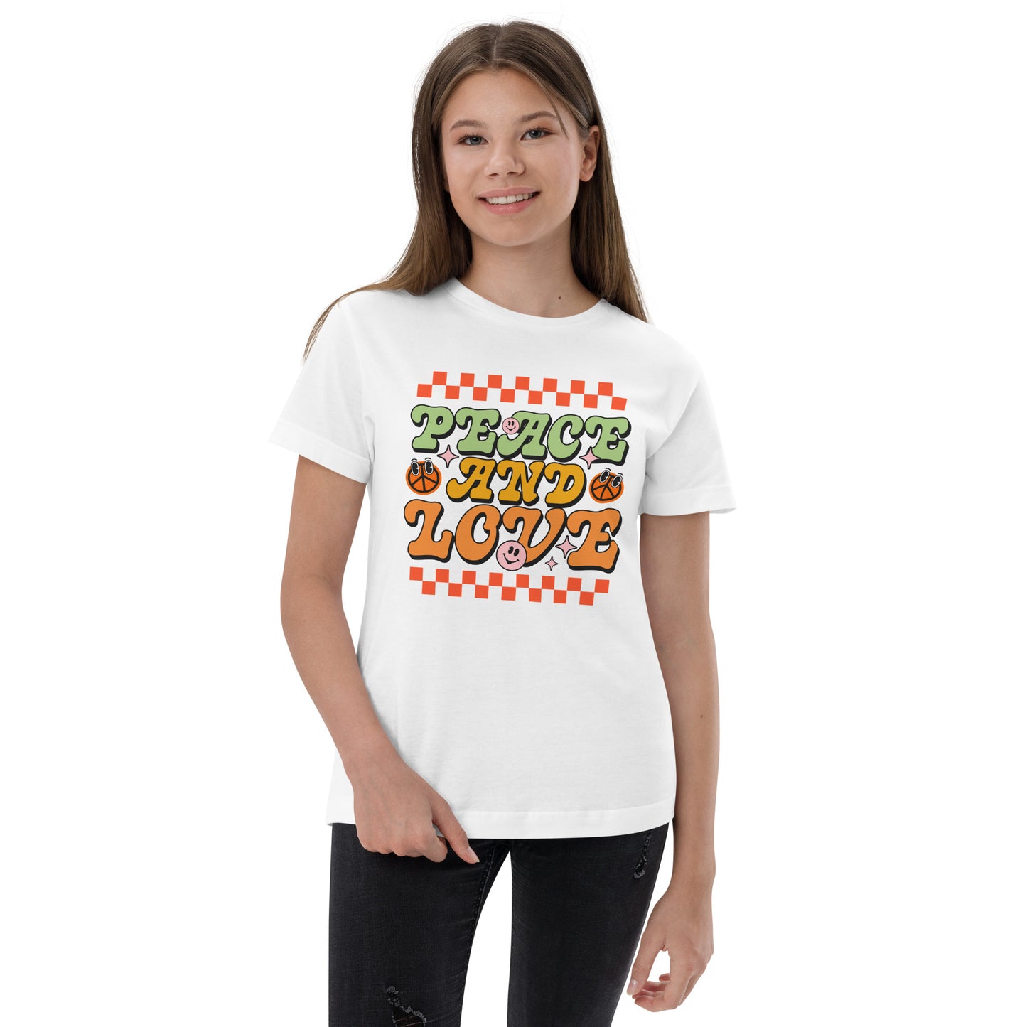 Peace And Love - Youth jersey t-shirt