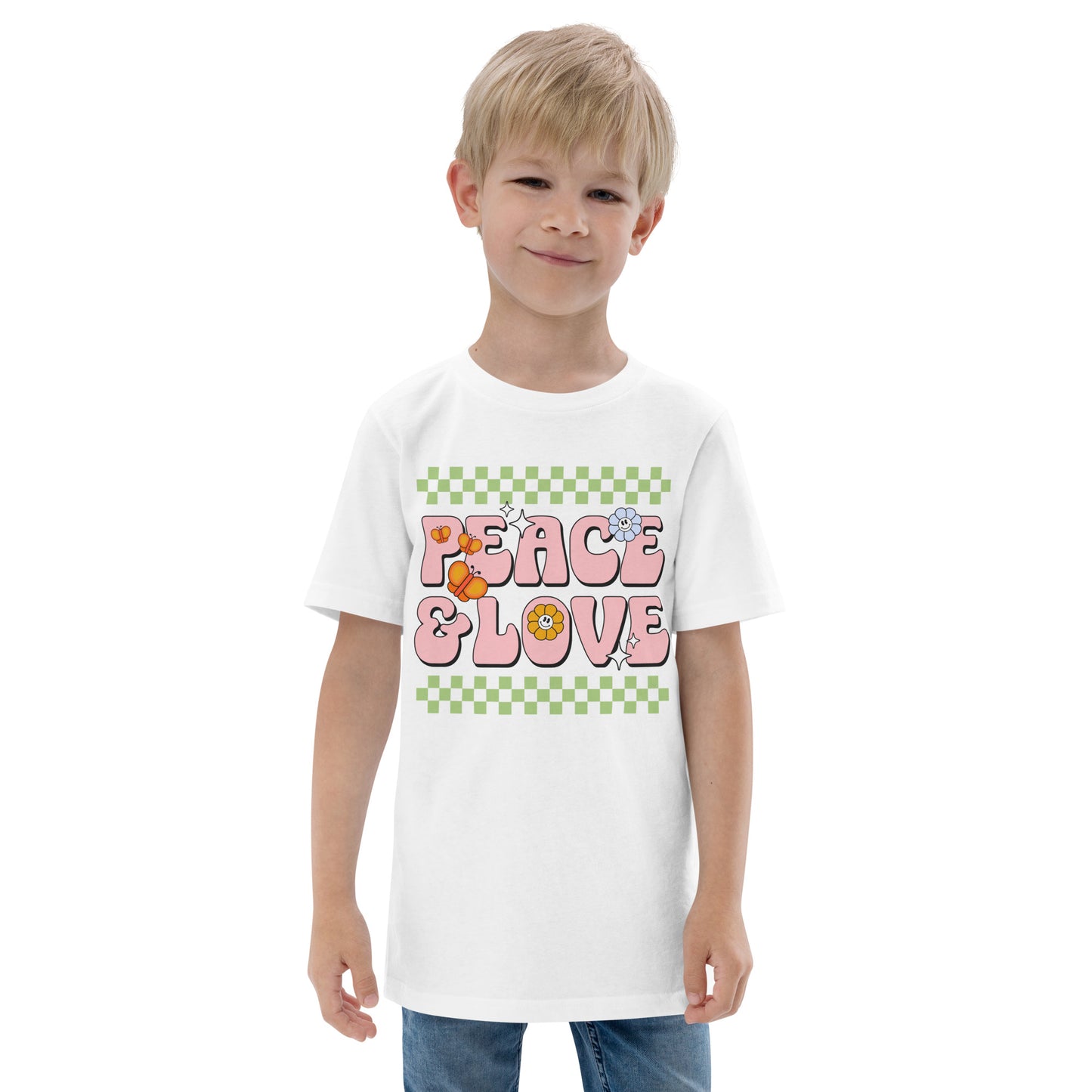 Peace And Love - Youth jersey t-shirt