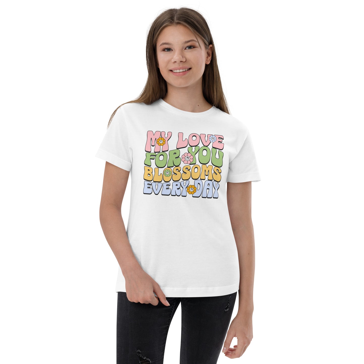 My Love For You Blossoms Every Day - Youth jersey t-shirt