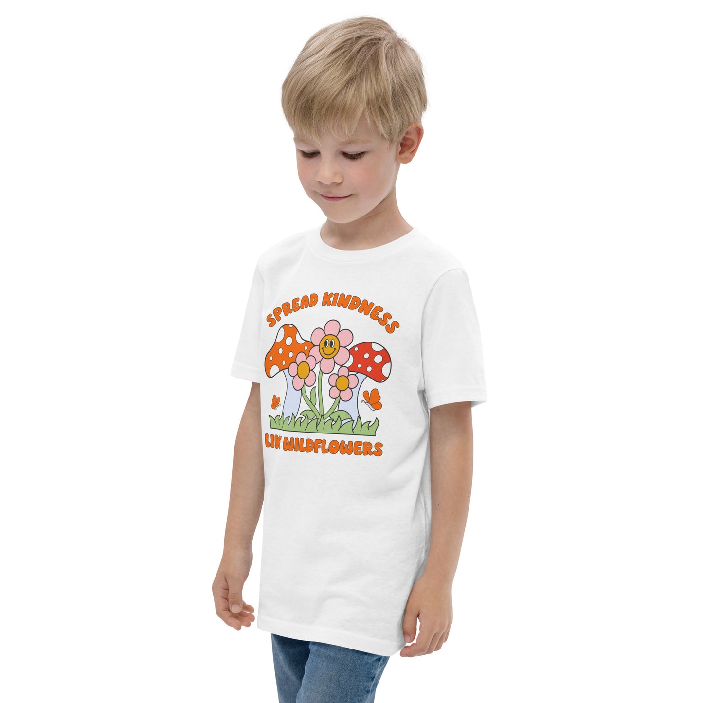 Spread Kindness Like Wildflowers - Youth jersey t-shirt