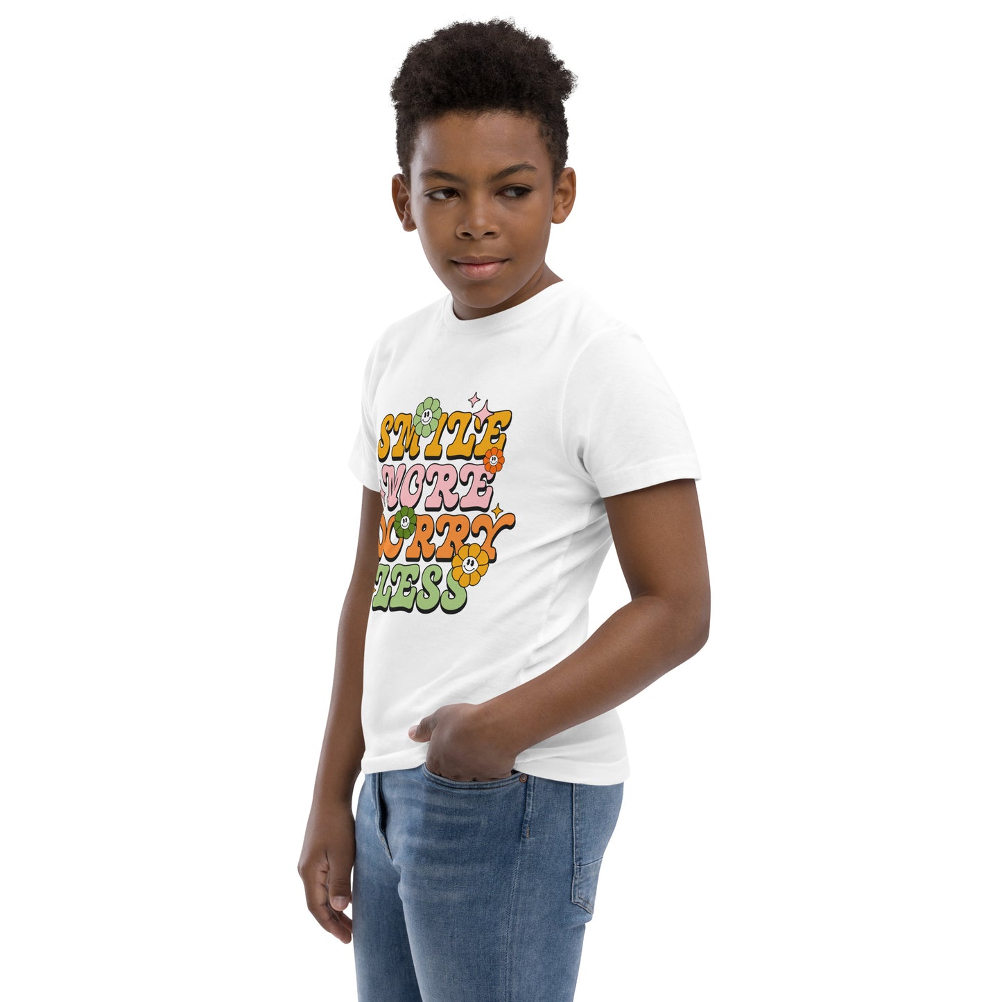 Smile More Worry Less - Youth jersey t-shirt