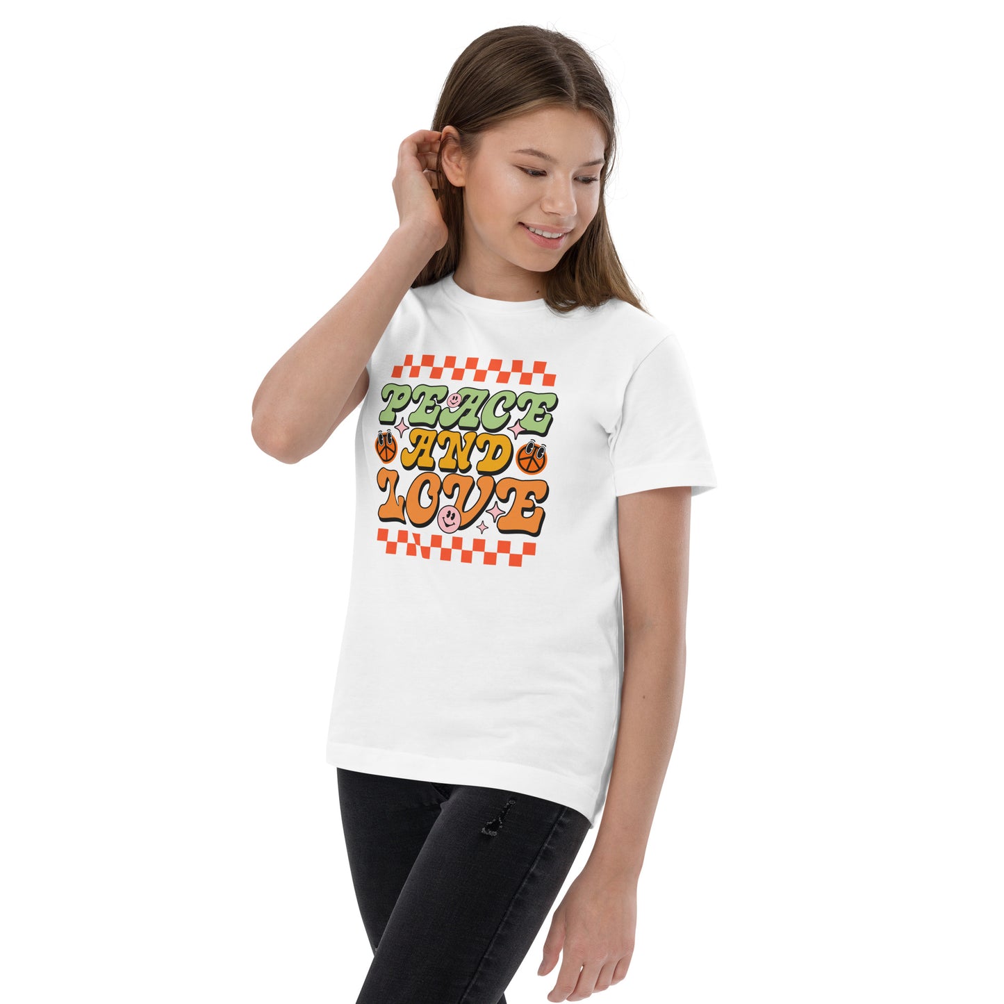 Peace And Love - Youth jersey t-shirt